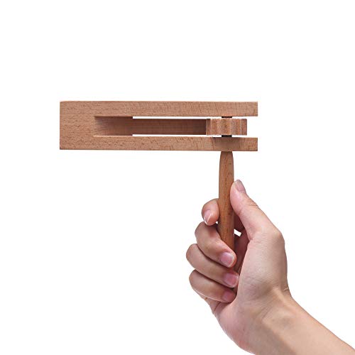 DOMG 2-Pack Wooden Ratchet Noisemaker – Traditional Matraca for Celebrations, Sports, and Parties