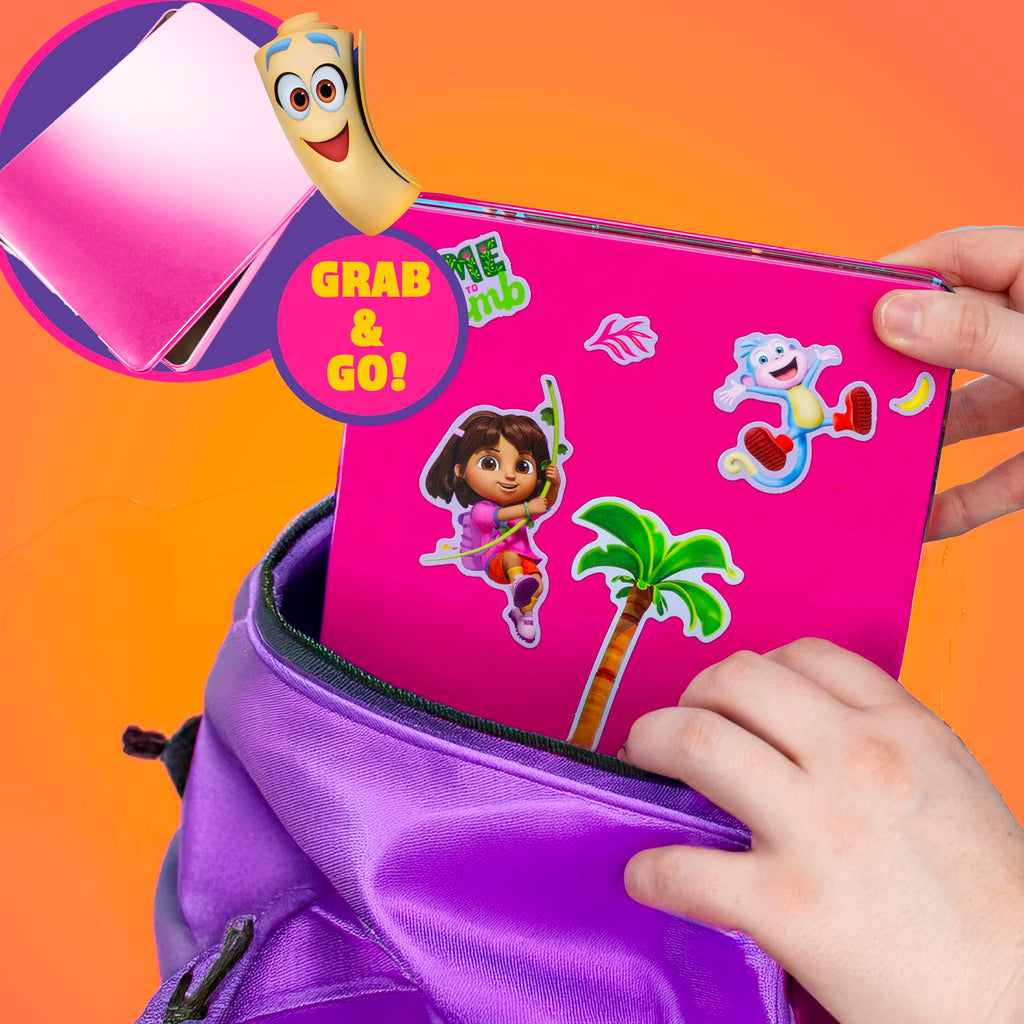Dora Magnetic Playset - 75 Pieces, Portable Tin, Travel Toy for Ages 4+