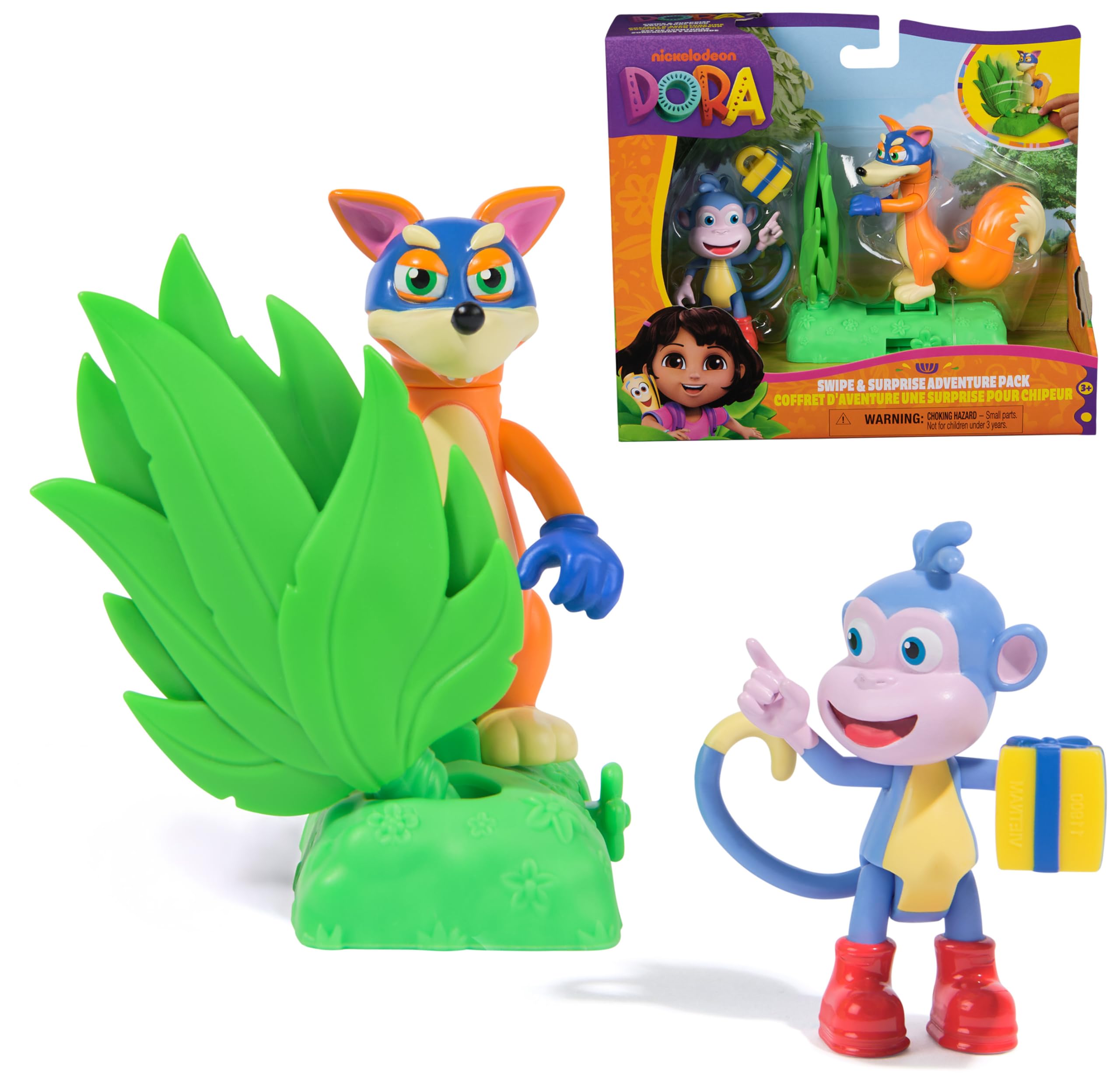 Dora Swipe & Surprise Adventure Pack with Boots & Swiper Figures – Ages 3+