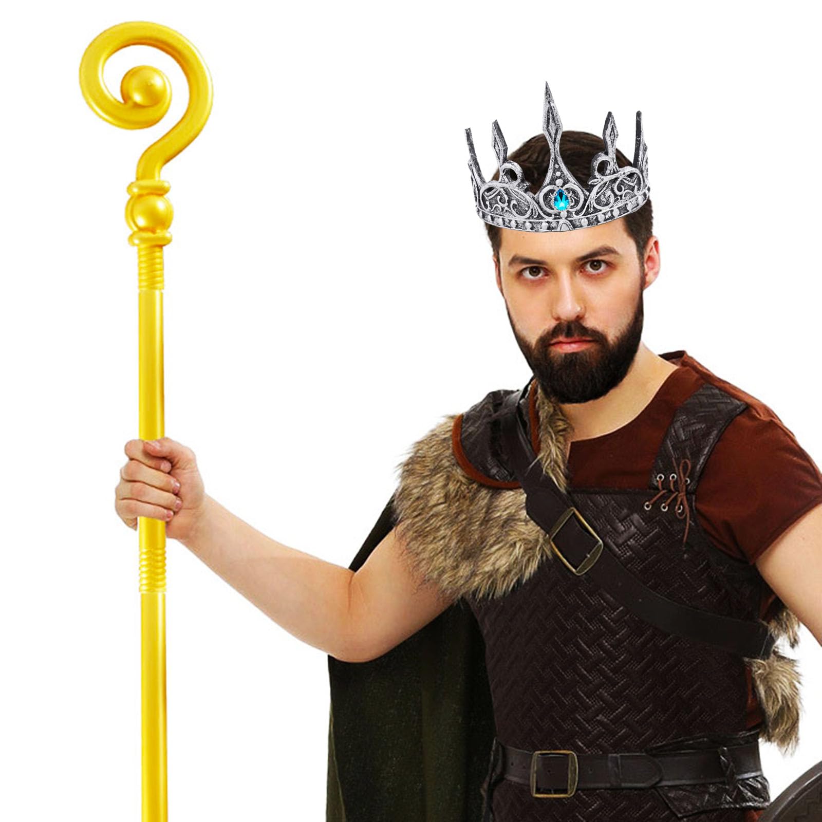 DothRayan Royal King Crown - Adjustable Foam Crown for Cosplay, Halloween & Party Costumes