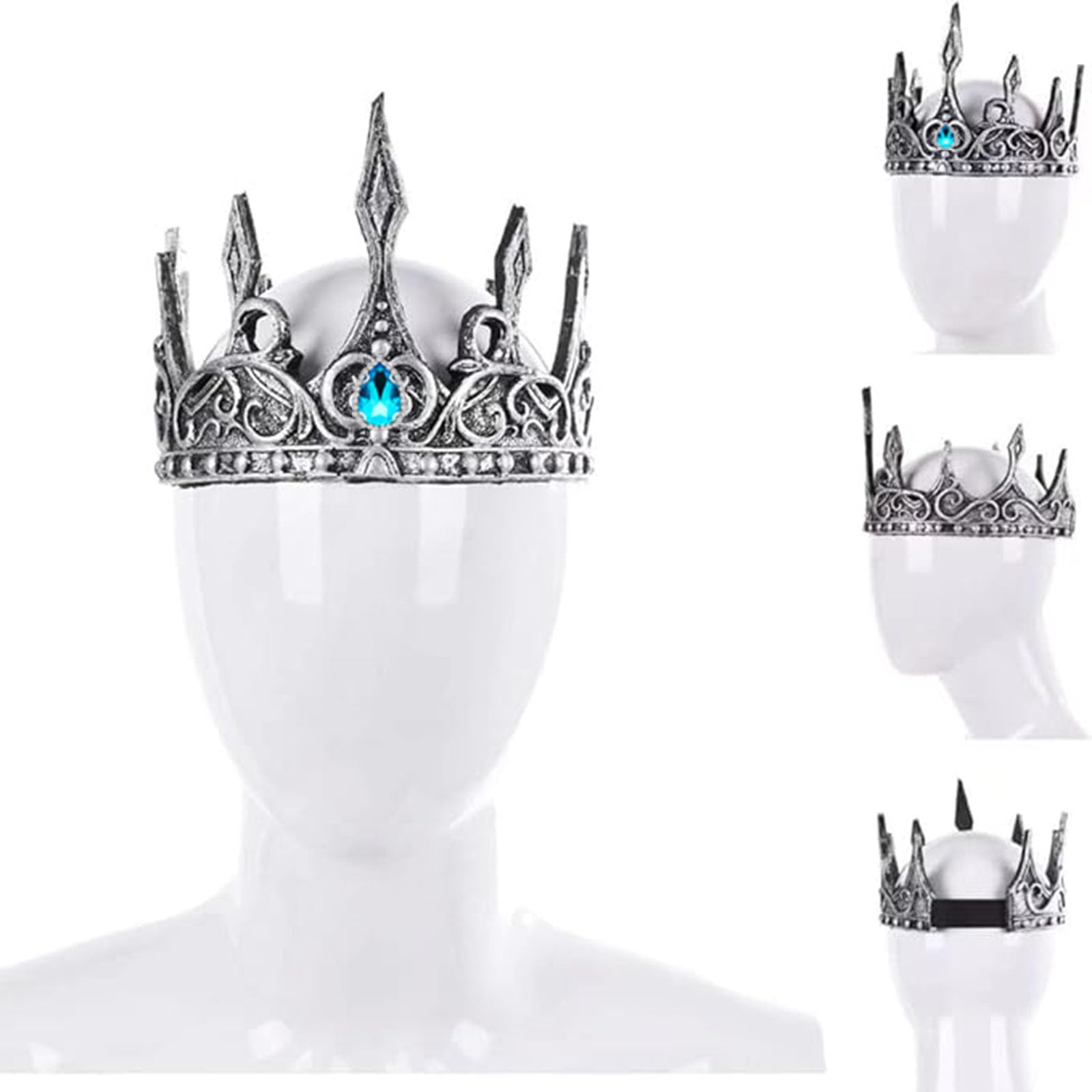 DothRayan Royal King Crown - Adjustable Foam Crown for Cosplay, Halloween & Party Costumes