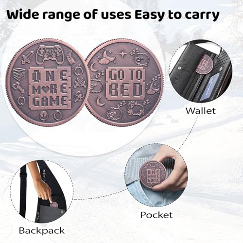 Double-Sided Decision Maker Coin for Gamers – LParkin 40mm Brass Flip Coin