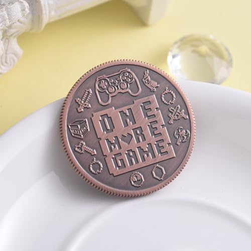 Double-Sided Decision Maker Coin for Gamers – LParkin 40mm Brass Flip Coin