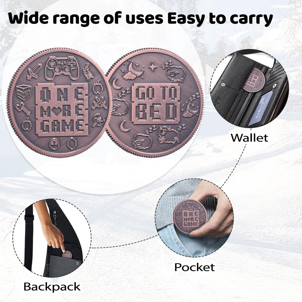 Double-Sided Decision Maker Coin for Gamers – LParkin 40mm Brass Flip Coin