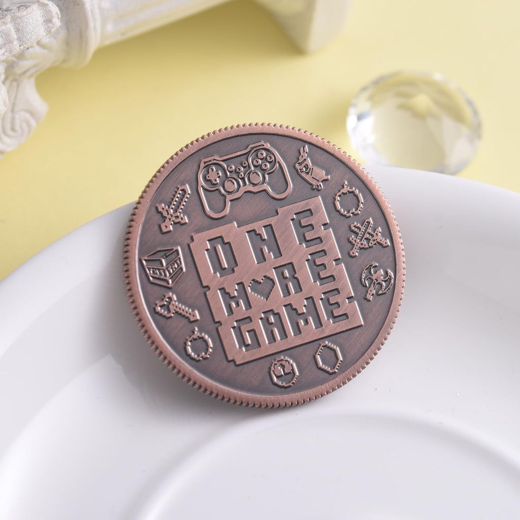 Double-Sided Decision Maker Coin for Gamers – LParkin 40mm Brass Flip Coin