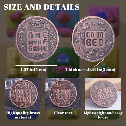 Double-Sided Decision Maker Coin for Gamers – LParkin 40mm Brass Flip Coin