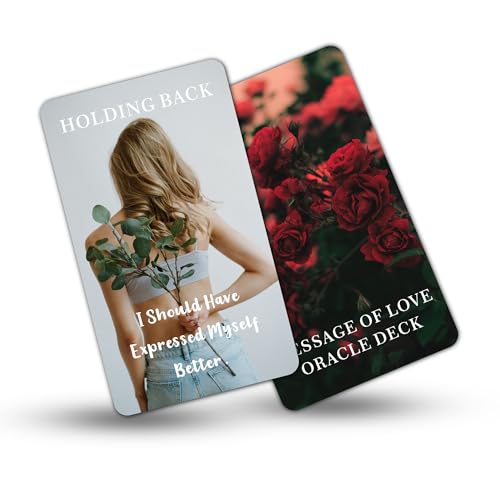 DPEHAKMK Message of Love Oracle Cards – 54 Cards for Love, Twin Flame & Soulmate Guidance