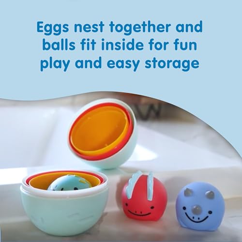 Dr. Brown's CleanUp Float & Hatch Dino Eggs – Interactive Bath Toy for Toddlers, 6m+, BPA Free