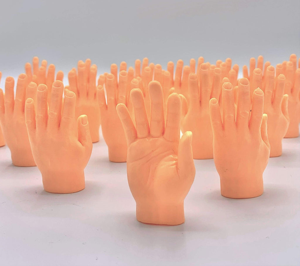 DR DINGUS Finger Hands 20 Pack – Realistic Tiny Rubber Hands for Puppet Shows, Gag Gifts, and Kid-Friendly Fun
