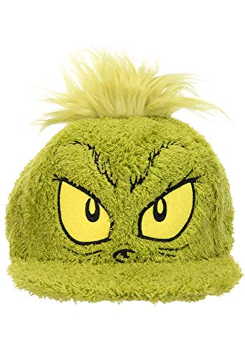 Dr. Seuss The Grinch Fuzzy Snapback Hat – Officially Licensed Green Fur Costume Cap by elope
