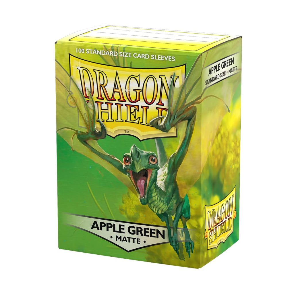 Dragon Shield Apple Green Matte Card Sleeves - Standard Size (100 Pack) for TCG