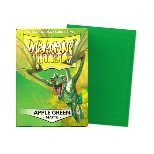 Dragon Shield Apple Green Matte Card Sleeves - Standard Size (100 Pack) for TCG