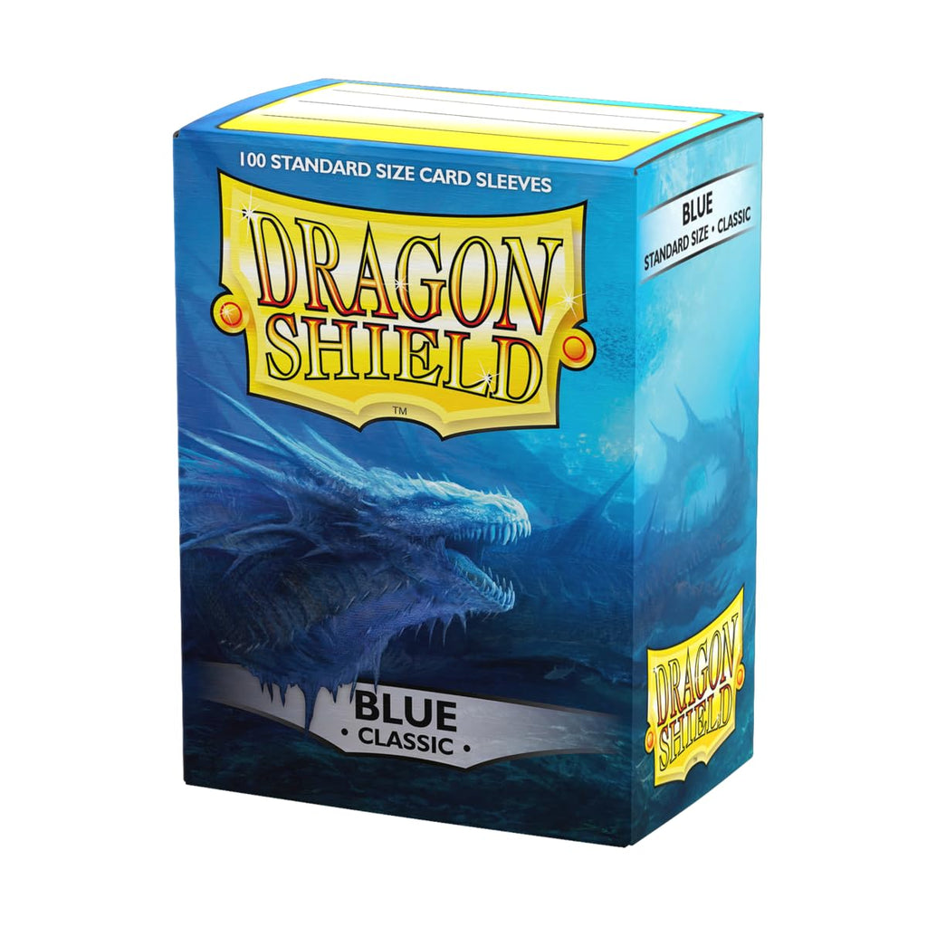 Dragon Shield Classic Blue Sleeves (100) - Standard Size Card Protectors for MTG, Pokémon