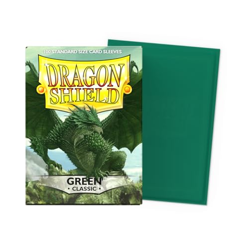 Dragon Shield Classic Standard Size Card Sleeves (Green, 100 Pack) – Smooth, Durable Polypropylene Protection for Pokemon, Magic & More