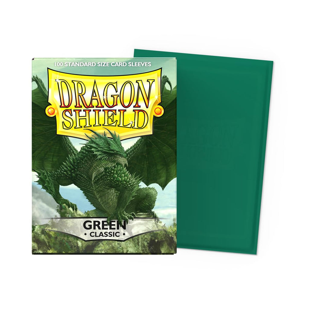 Dragon Shield Classic Standard Size Card Sleeves (Green, 100 Pack) – Smooth, Durable Polypropylene Protection for Pokemon, Magic & More