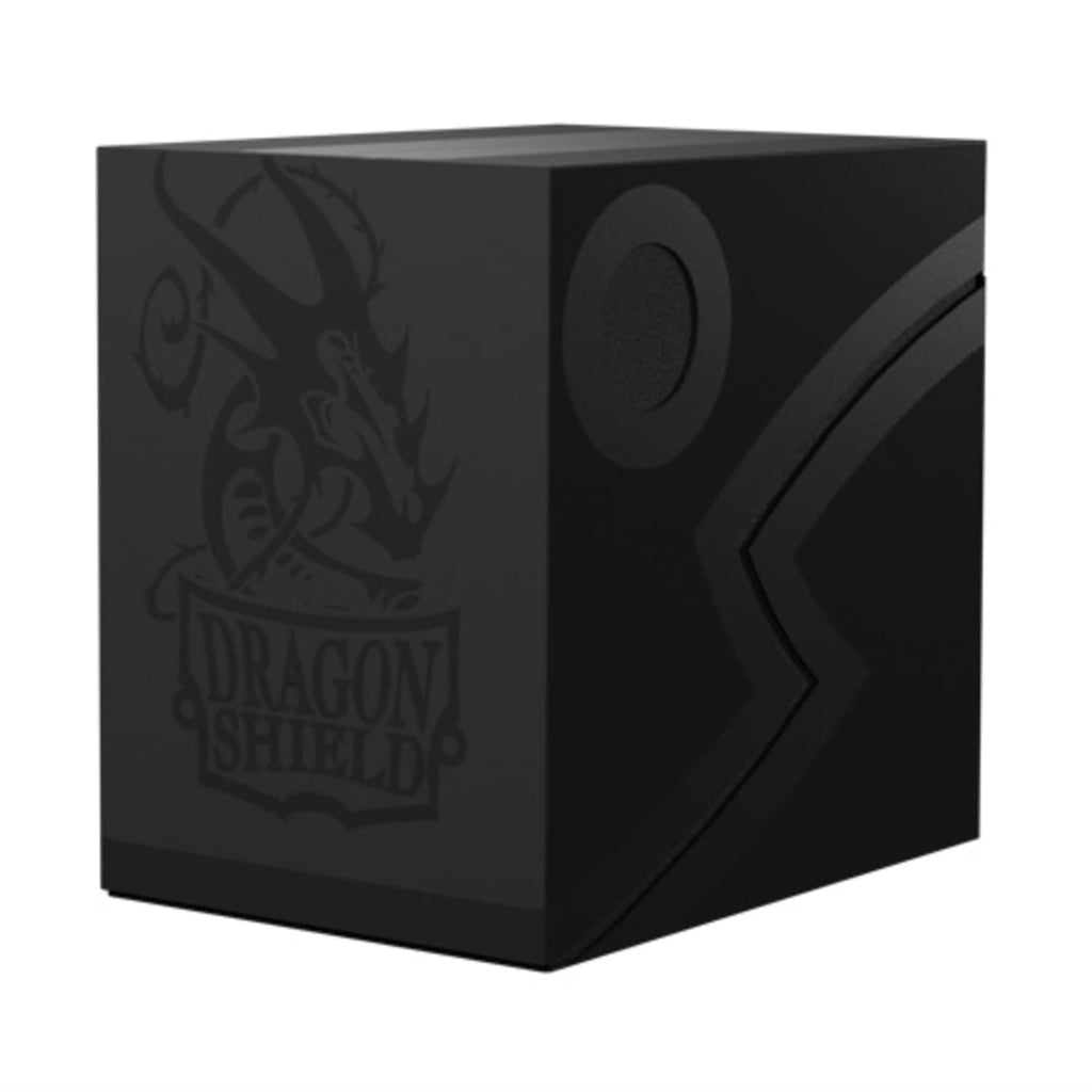 Dragon Shield Double Shell Card Deck Box – Shadow Black/Black – Sturdy TCG/OCG Storage for Up to 150 Single-Sleeved Cards