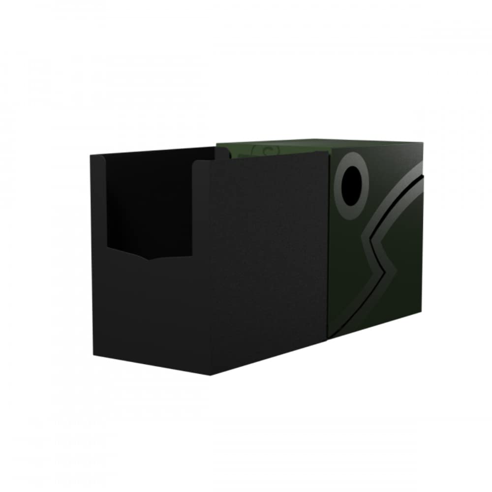 Dragon Shield Double Shell Deck Box – Forest Green/Black – Two-Drawer Card Storage for MTG, Pokemon, Yugioh