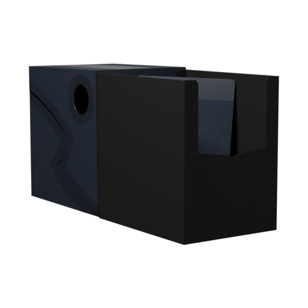 Dragon Shield Double Shell Deck Box – Midnight Blue/Black: Sturdy Storage for 435+ Single-Sleeved Cards