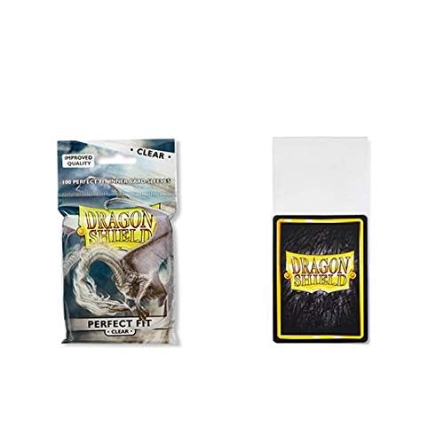 Dragon Shield Inner Sleeves (Clear, Standard Size) – 2-Pack of 100-Count Sleeves