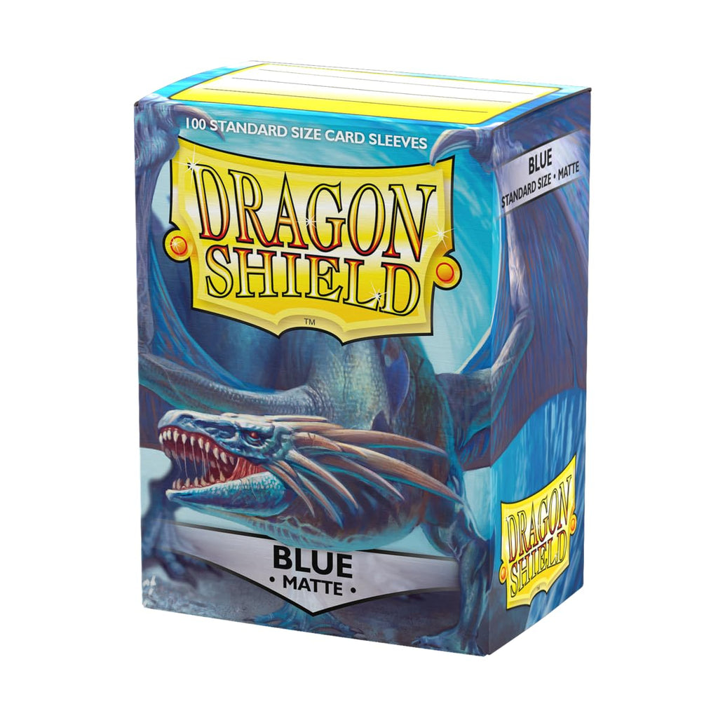 Dragon Shield Matte Blue Standard Size Card Sleeves (100 Count) – Smooth Shuffle, Tough Protection for TCGs