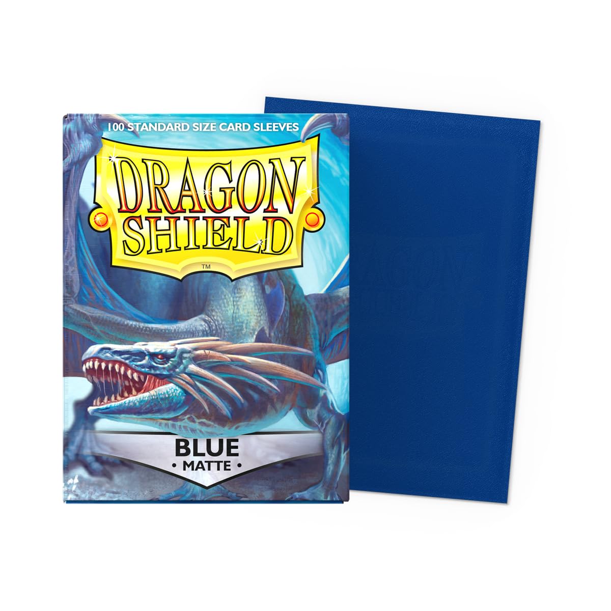 Dragon Shield Matte Blue Standard Size Card Sleeves (100 Count) – Smooth Shuffle, Tough Protection for TCGs