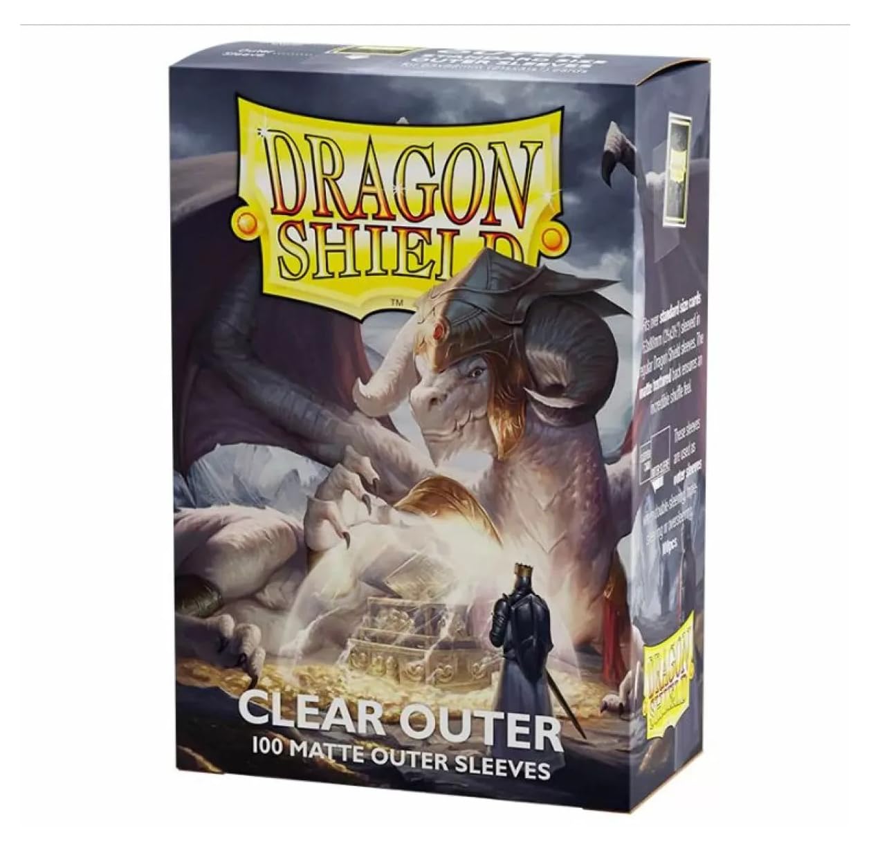 Dragon Shield Matte Clear Outer Sleeves – 100 Standard-Size TCG Sleeves (63x88mm)