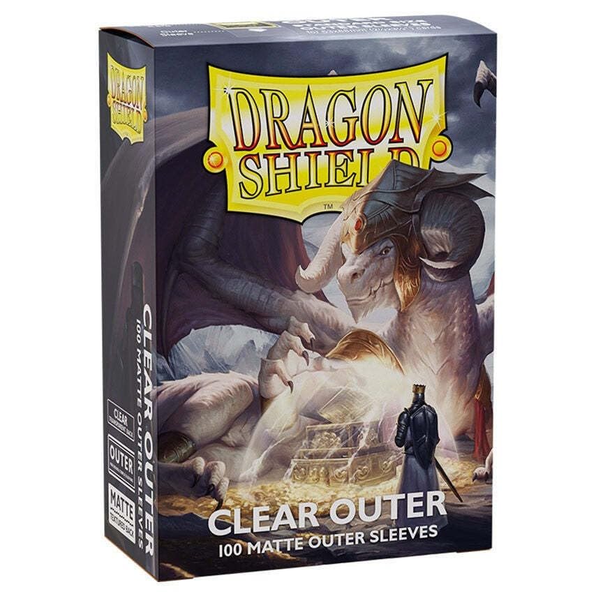 Dragon Shield Matte Clear Outer Sleeves – 100 Standard-Size TCG Sleeves (63x88mm)