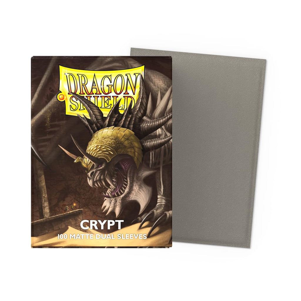 Dragon Shield Matte Dual Sleeves Crypt – 100 Standard Size Card Sleeves with Opaque Black Interior