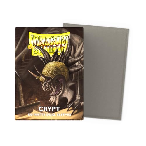 Dragon Shield Matte Dual Sleeves Crypt – 100 Standard Size Card Sleeves with Opaque Black Interior