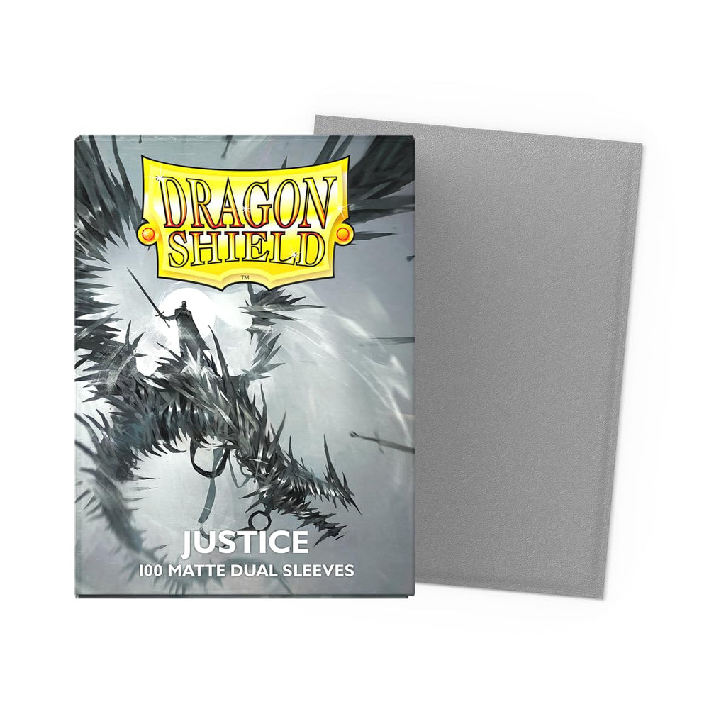 Dragon Shield Matte Dual Standard Size Card Sleeves - 100 CT - Silver - Smooth & Durable TCG Sleeves for Pokemon, Magic, Flesh & Blood