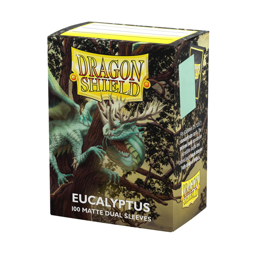 Dragon Shield Matte Dual Standard Size Card Sleeves – 100 CT Eucalyptus – Smooth, Tough, Opaque for TCG