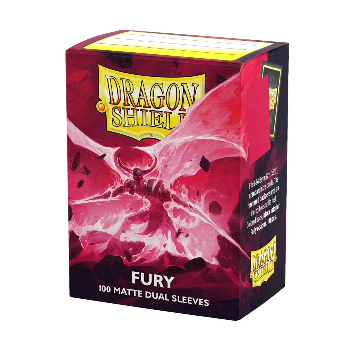 Dragon Shield Matte Dual Standard Size Card Sleeves – 100 CT, Fury Color, Fully Opaque for TCG