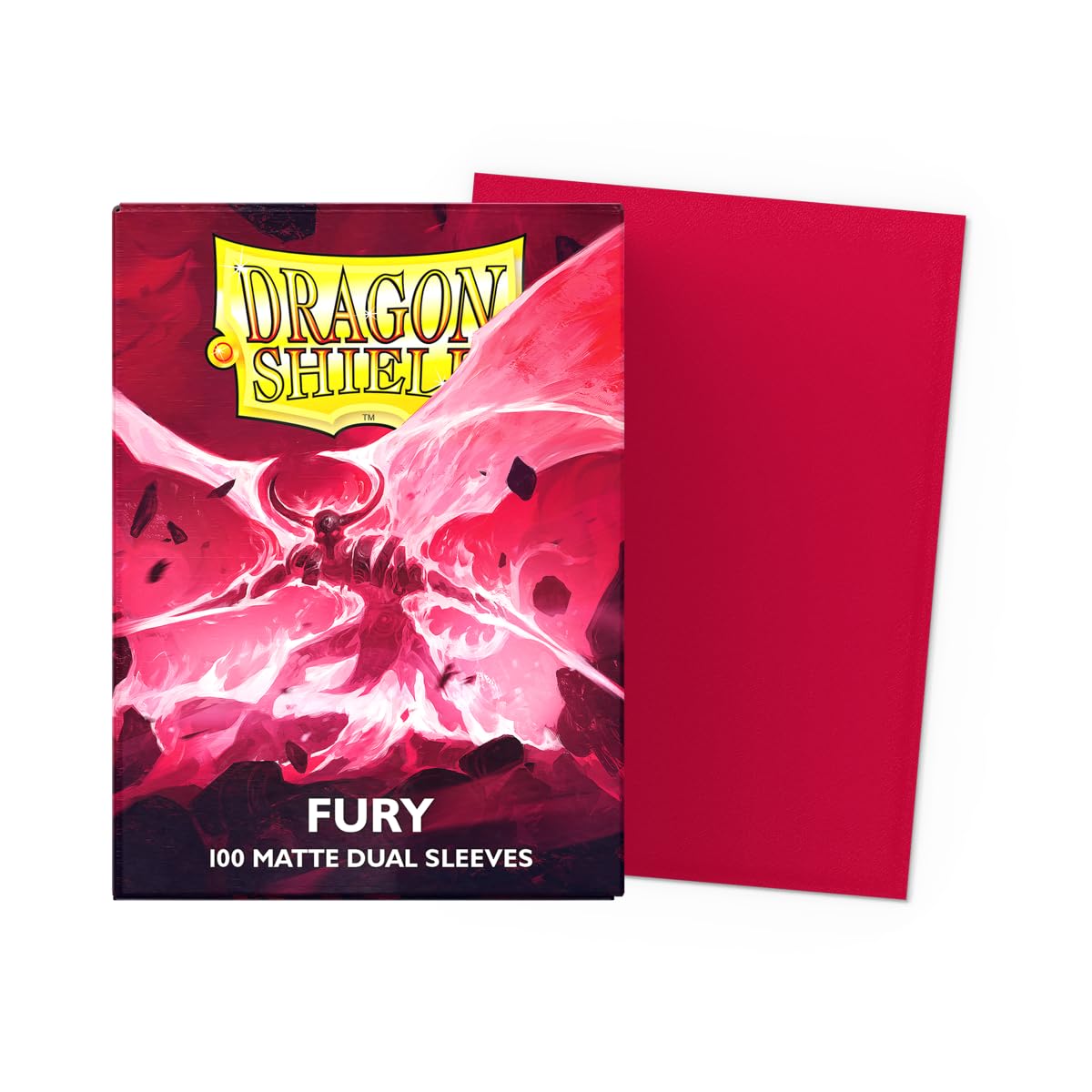 Dragon Shield Matte Dual Standard Size Card Sleeves – 100 CT, Fury Color, Fully Opaque for TCG
