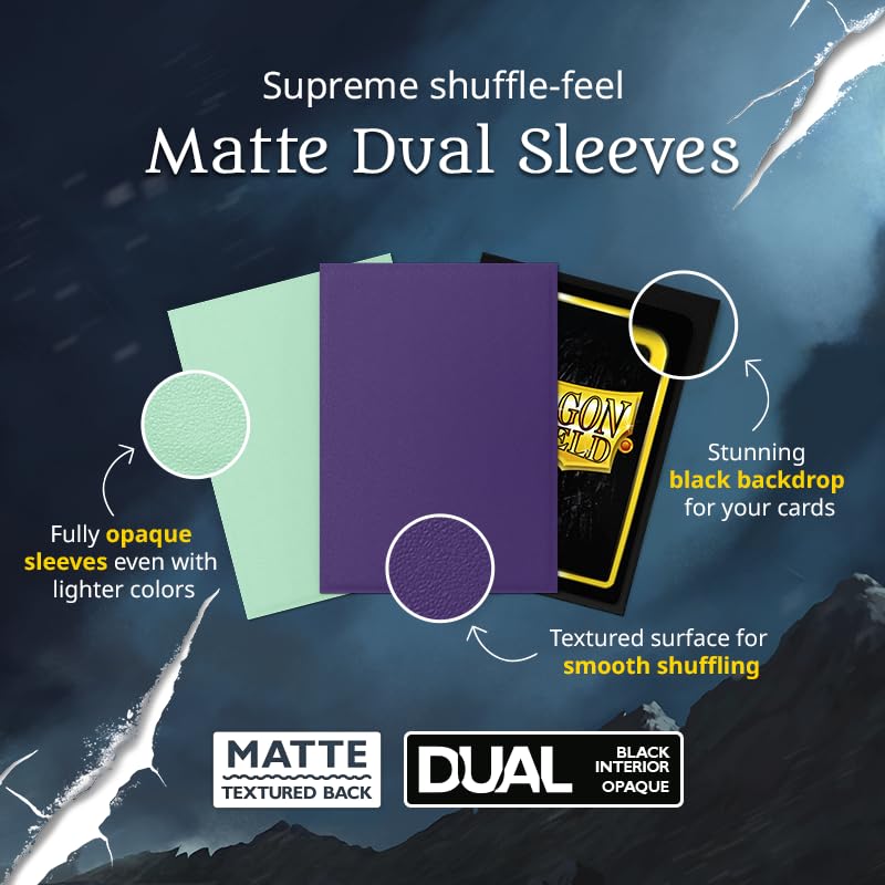 Dragon Shield Matte Dual Standard Size Card Sleeves – 100 CT, Fury Color, Fully Opaque for TCG