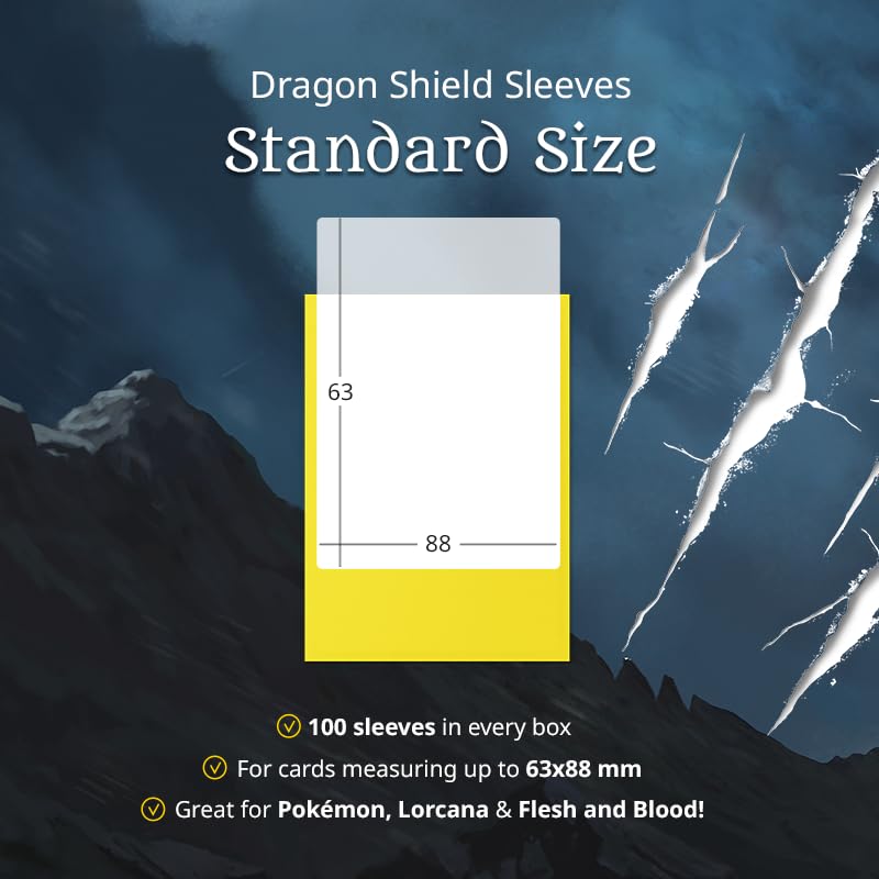 Dragon Shield Matte Dual Standard Size Card Sleeves – 100 CT, Fury Color, Fully Opaque for TCG