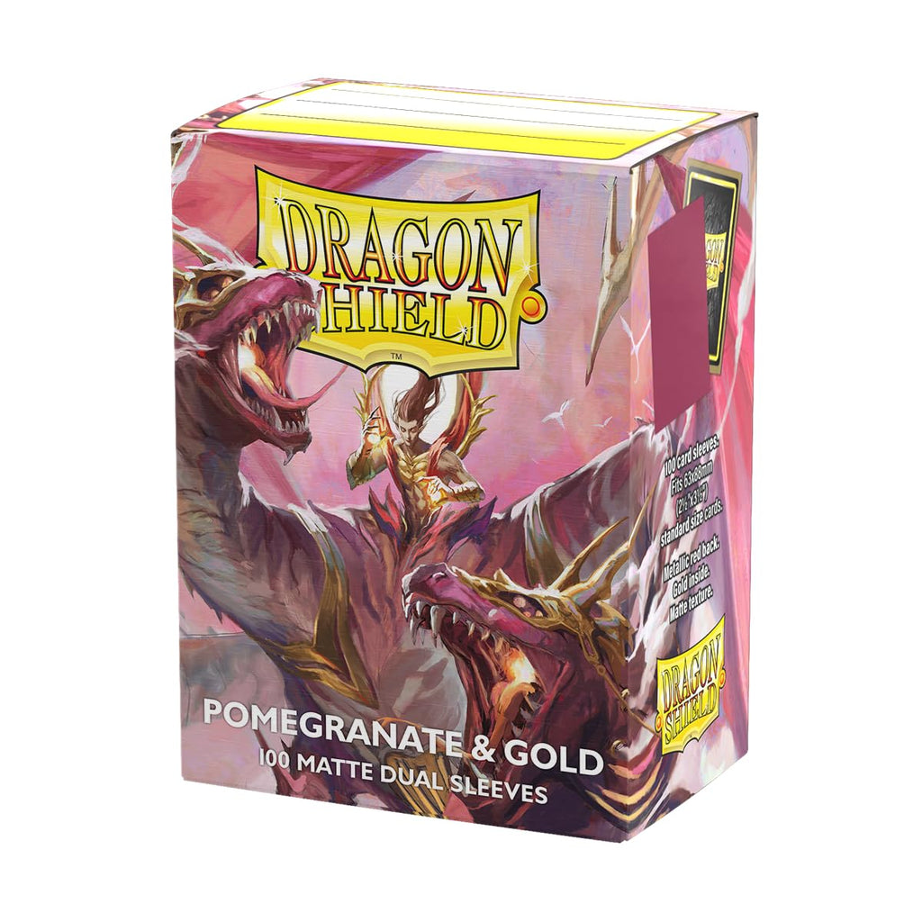 Dragon Shield Matte Dual Standard Size Card Sleeves – Red/Gold (100 CT)