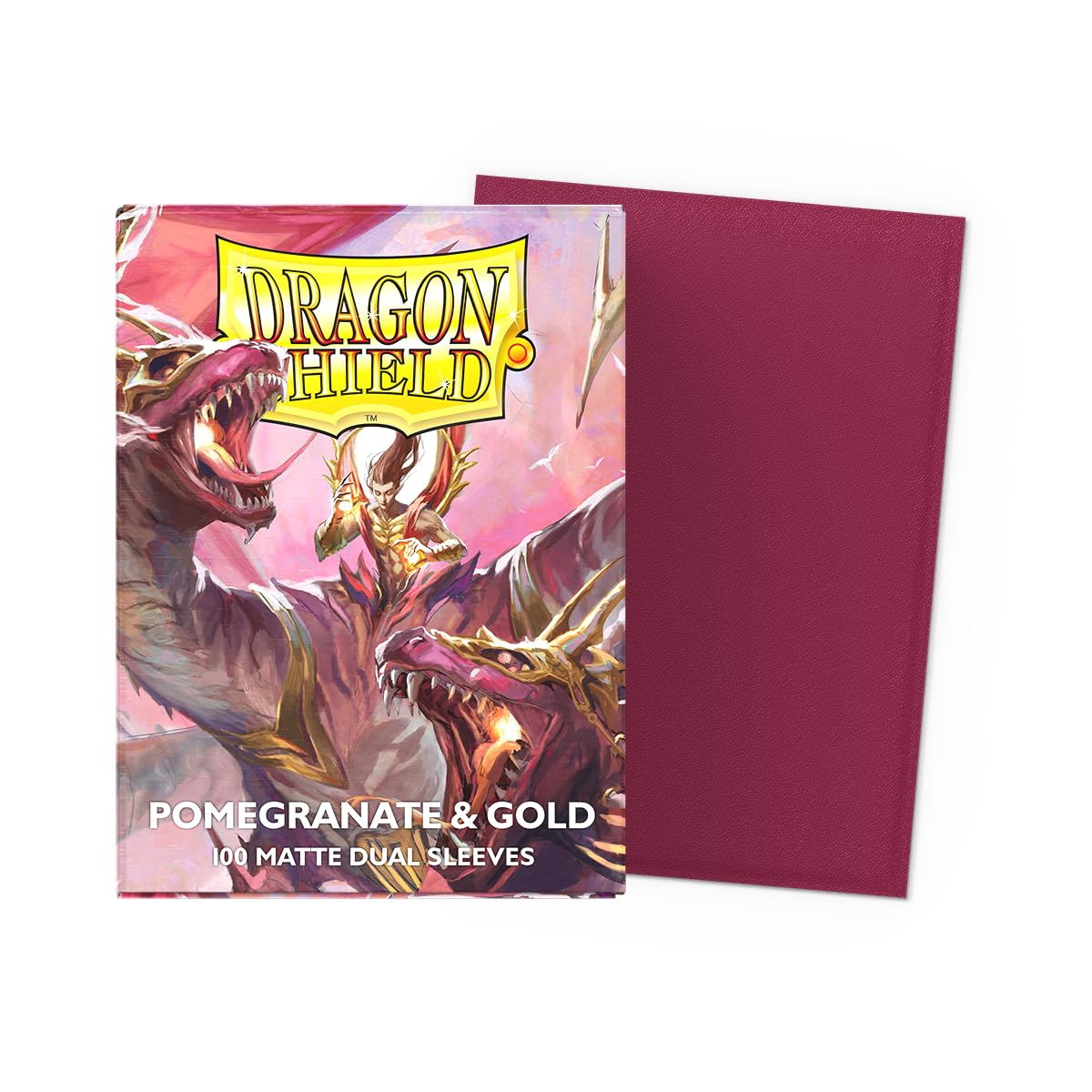 Dragon Shield Matte Dual Standard Size Card Sleeves – Red/Gold (100 CT)