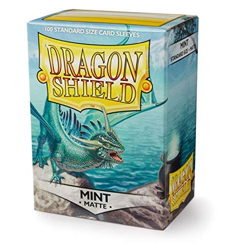 Dragon Shield Mint Matte Card Sleeves – Standard Size 63x88mm – 100 Count – Smooth Shuffle & Tough Protection