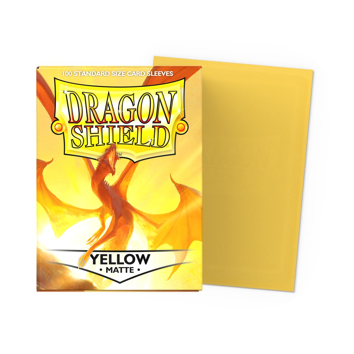 Dragon Shield Standard Matte Sleeves – Yellow, 100 Count for Pokémon, Magic & More
