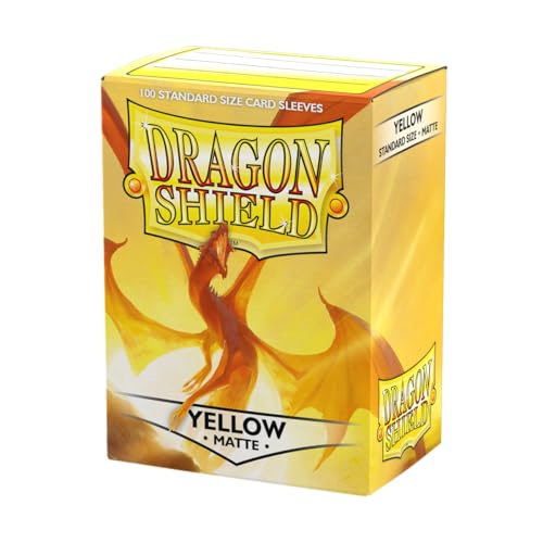 Dragon Shield Standard Matte Sleeves – Yellow, 100 Count for Pokémon, Magic & More