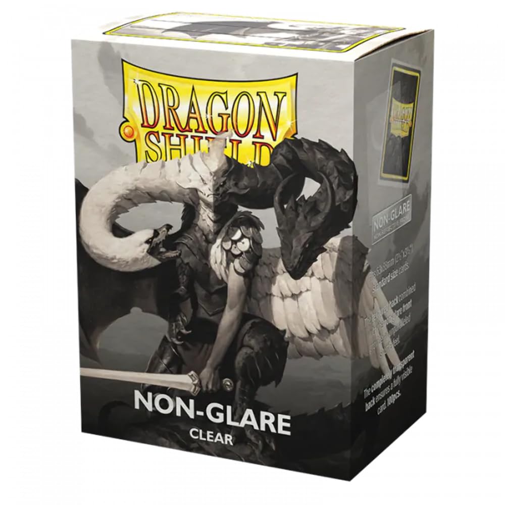 Dragon Shield Standard Size Card Matte Sleeves – 100 Clear Non-Glare Sleeves for TCG Protection