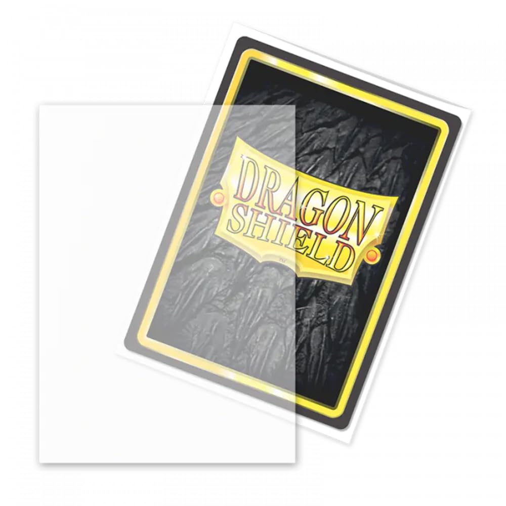 Dragon Shield Standard Size Card Matte Sleeves – 100 Clear Non-Glare Sleeves for TCG Protection