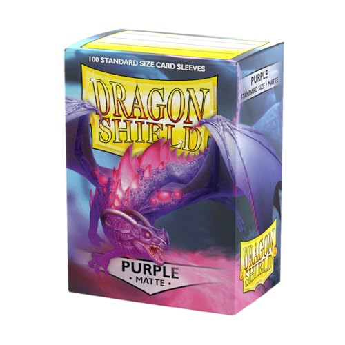 Dragon Shield Standard Size Matte Card Sleeves - Purple, 100 CT - for Pokemon, MTG, Flesh & Blood & One Piece