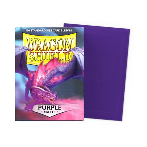 Dragon Shield Standard Size Matte Card Sleeves - Purple, 100 CT - for Pokemon, MTG, Flesh & Blood & One Piece