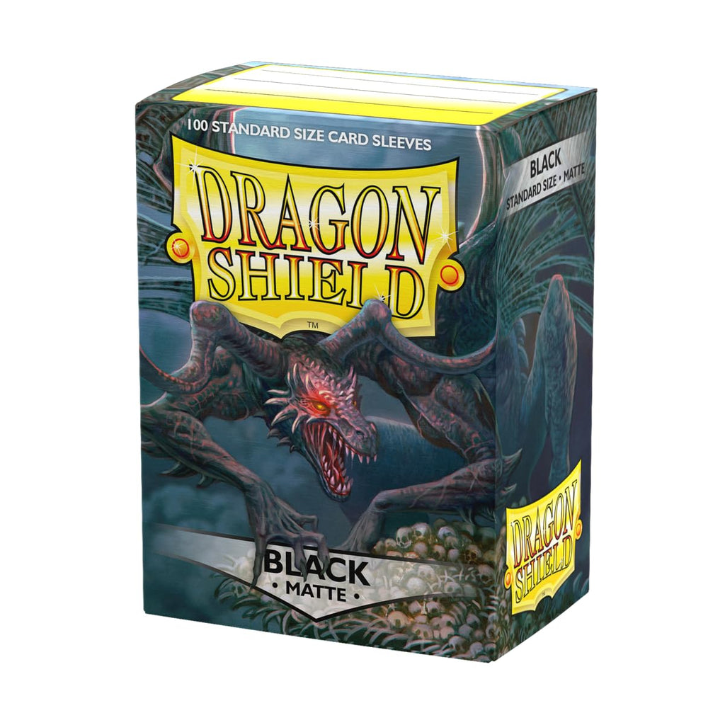 Dragon Shield Standard Size Matte Card Sleeves – 100 CT, Black, Smooth & Tough for TCG