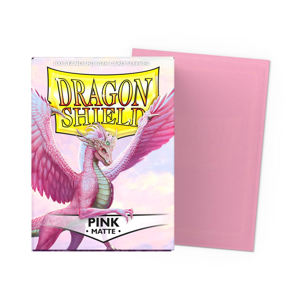 Dragon Shield Standard Size Matte Card Sleeves – 100 CT, Pink – Smooth & Tough TCG Sleeves for Pokémon, Magic, Flesh & Blood, One Piece