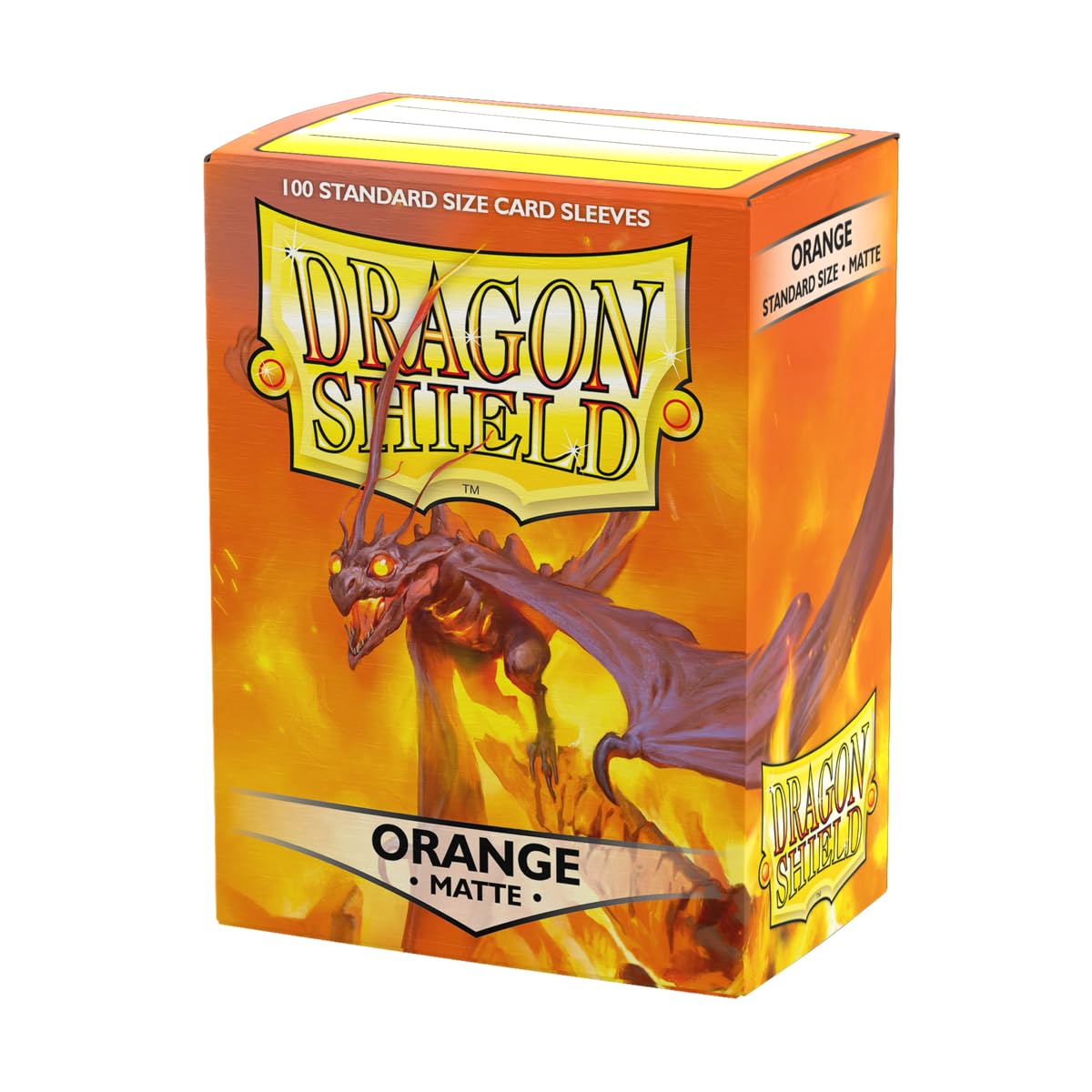 Dragon Shield Standard Size Matte Card Sleeves – Orange (100 Pack) – for Pokémon, Magic, One Piece, Flesh & Blood