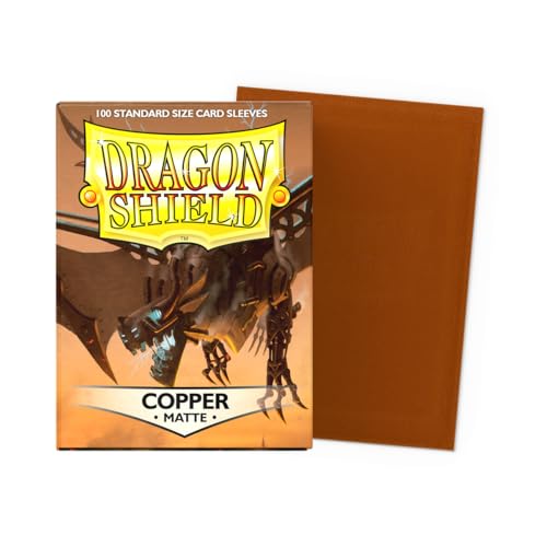 Dragon Shield Standard Size Matte Sleeves 100 CT - Copper - Premium TCG Card Sleeves