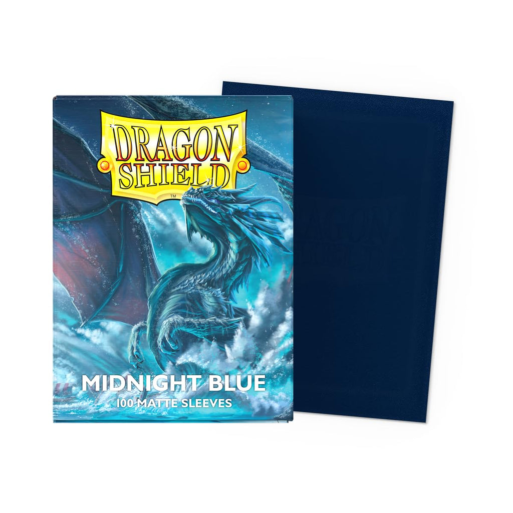 Dragon Shield Standard Size Matte Sleeves 100ct – Midnight Blue for TCG