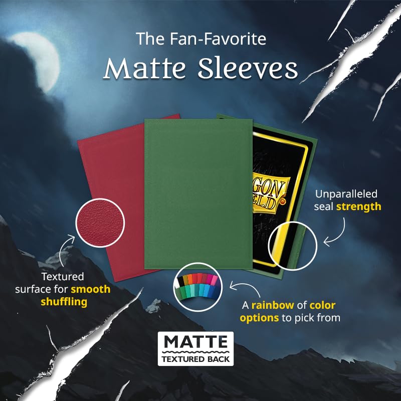 Dragon Shield Standard Size Matte White Card Sleeves (100 ct) – Smooth Shuffle, Durable Protection for TCGs